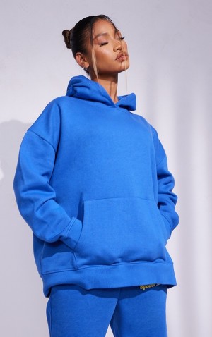 Blue Pretty Little Thing Premium Royal Sports Academy Puff Print Oversized Hoodie | SONJTAK-03