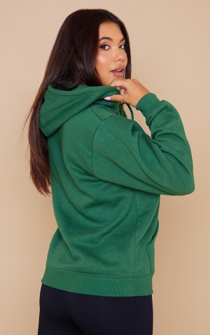 Dark Green Pretty Little Thing Oversized Fit Sweatshirts | PGMSOKH-85