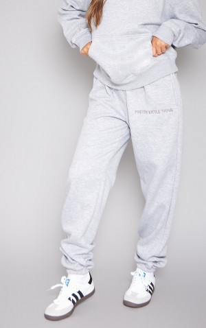 Grey Pretty Little Thing Ash EmbroideGraphic Cuffed Sweatpants | NDZUABT-50