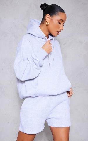 Grey Pretty Little Thing Ash Graphic Oversized Hoodie | FUQNRCB-71