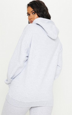 Grey Pretty Little Thing Ash Oversized Hoody Hoodie | HQLYXKN-50