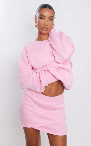 Pink Pretty Little Thing Candy Oversized Boxy Sweatshirts | PSQUGJX-45