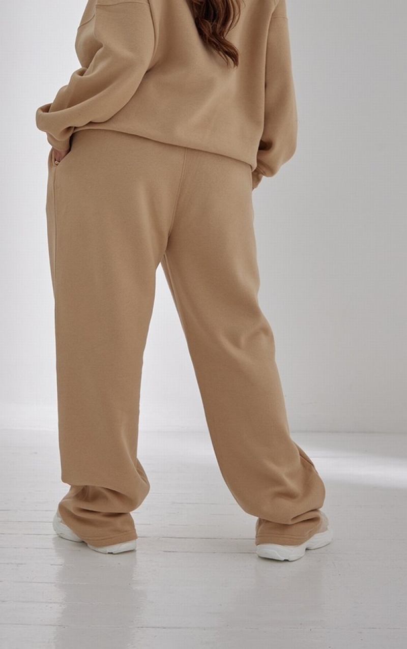 Beige Pretty Little Thing Plus Flaredpant Sweatpants | DNMAQHR-31