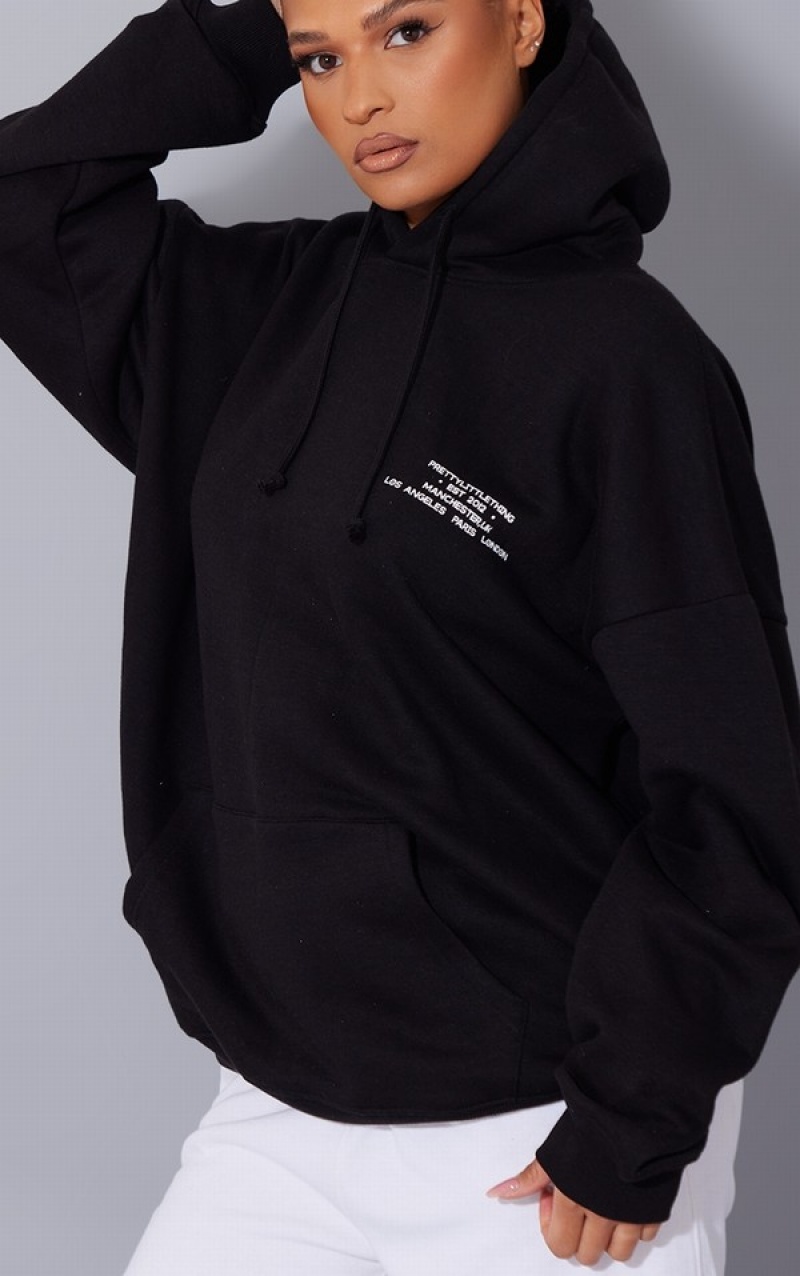 Black Pretty Little Thing 2012 Print Hoodie | HCKLXNT-98