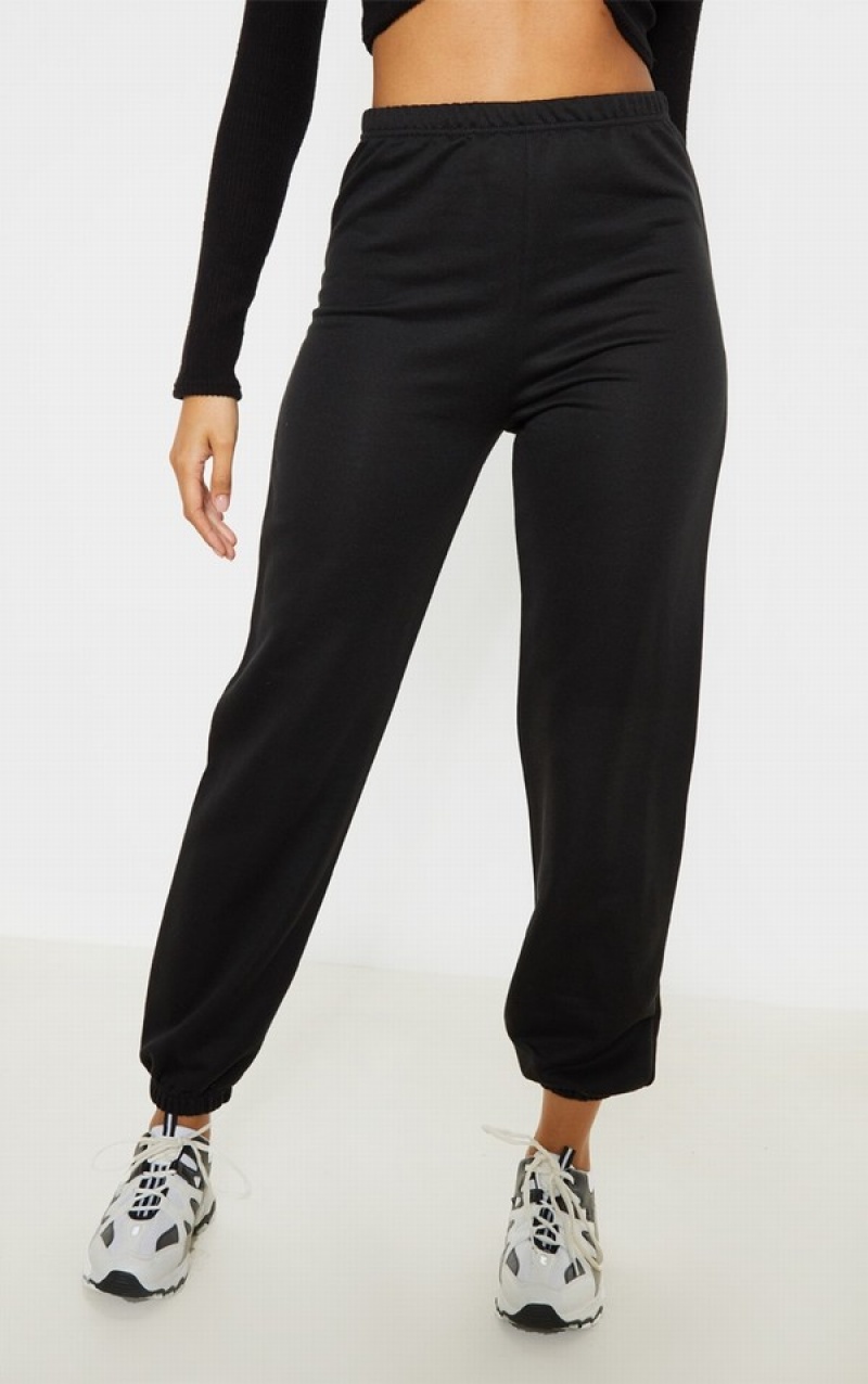 Black Pretty Little Thing Basic Two Pack Sweatpants | FMUASWC-25