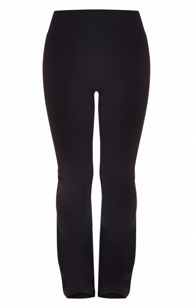 Black Pretty Little Thing PLT Sport Melange FlaYoga Leggings | BPHNULC-37