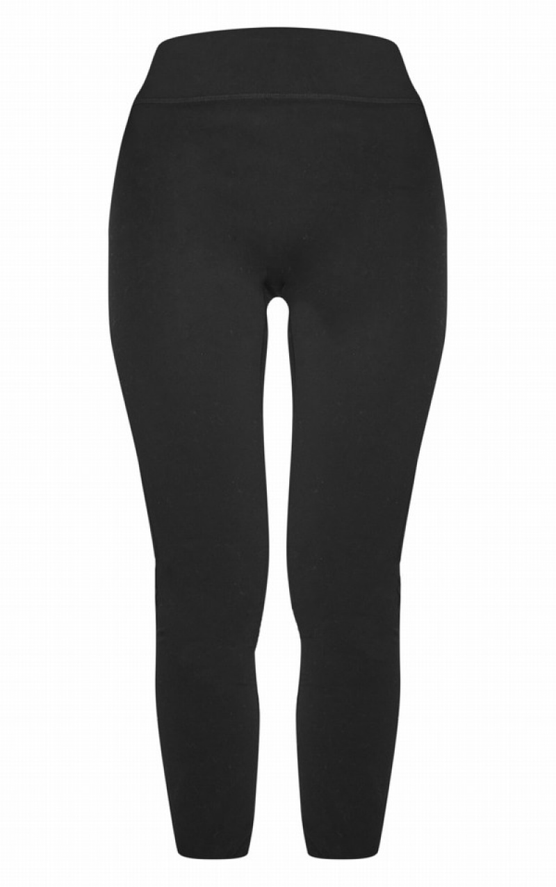 Black Pretty Little Thing Petite Contour Sculpt Leggings | INMFBKO-78