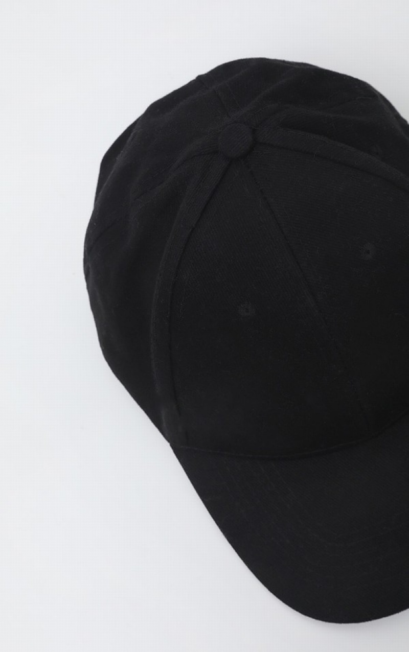 Black Pretty Little Thing Plain Baseball Caps | CXGWEMF-59