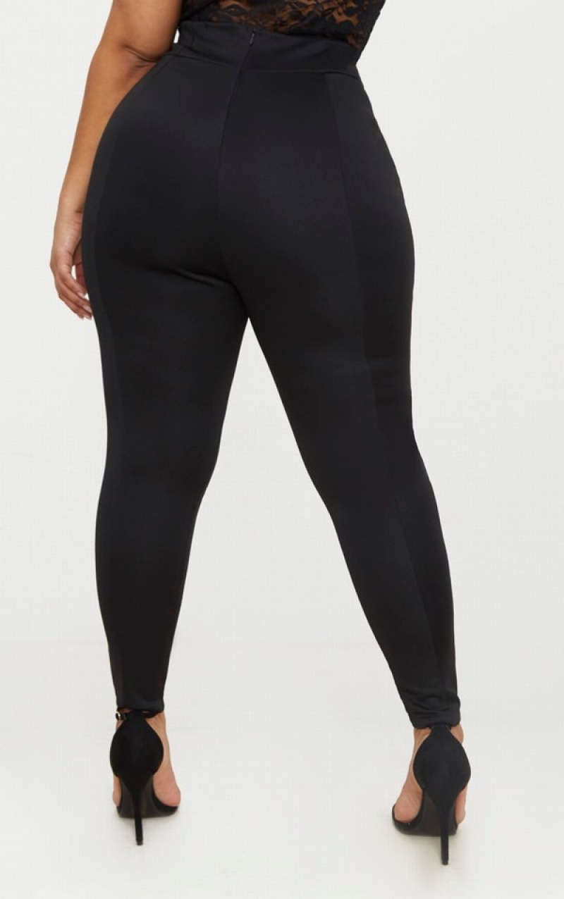 Black Pretty Little Thing Plus Extreme High Waist Leggings | LHITGQR-70