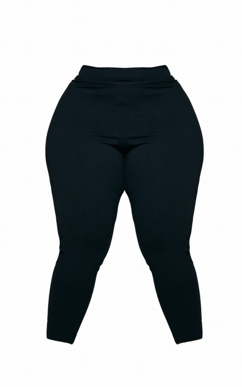 Black Pretty Little Thing Plus Sculpt Leggings | XMRHBJY-93