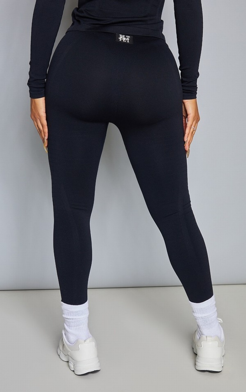 Black Pretty Little Thing Shape Blacknded Gym Leggings | RPVQLJT-29