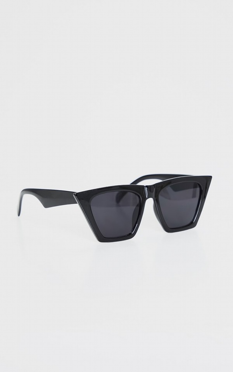 Black Pretty Little Thing Triangle Sunglasses | ZGVLQNA-97