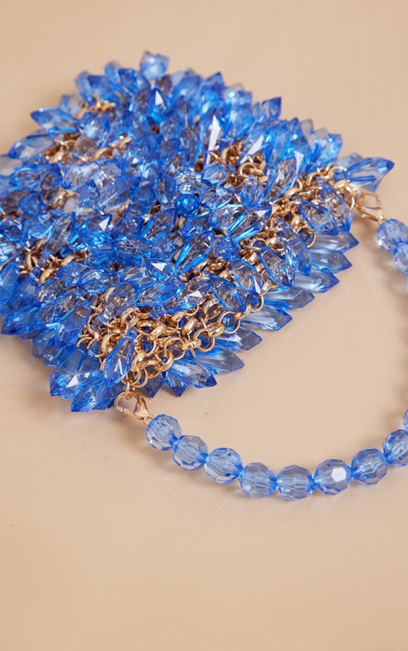 Blue Pretty Little Thing Jewel Grab Bags | KDTEQPM-20