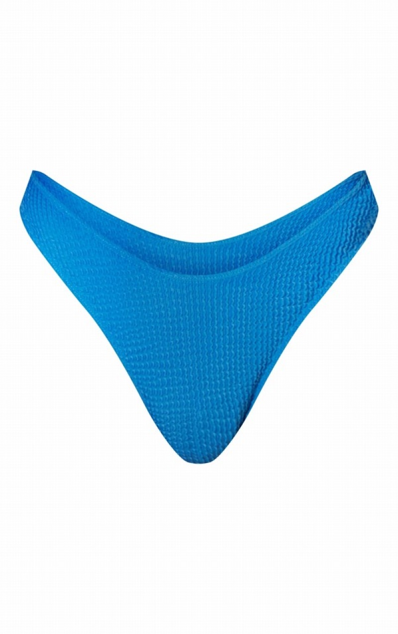 Blue Pretty Little Thing Mix Match Crinkle Bikini Bottoms | RTSXEZQ-52