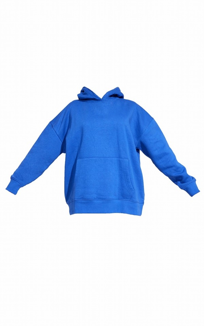 Blue Pretty Little Thing Premium Royal Sports Academy Puff Print Oversized Hoodie | SONJTAK-03