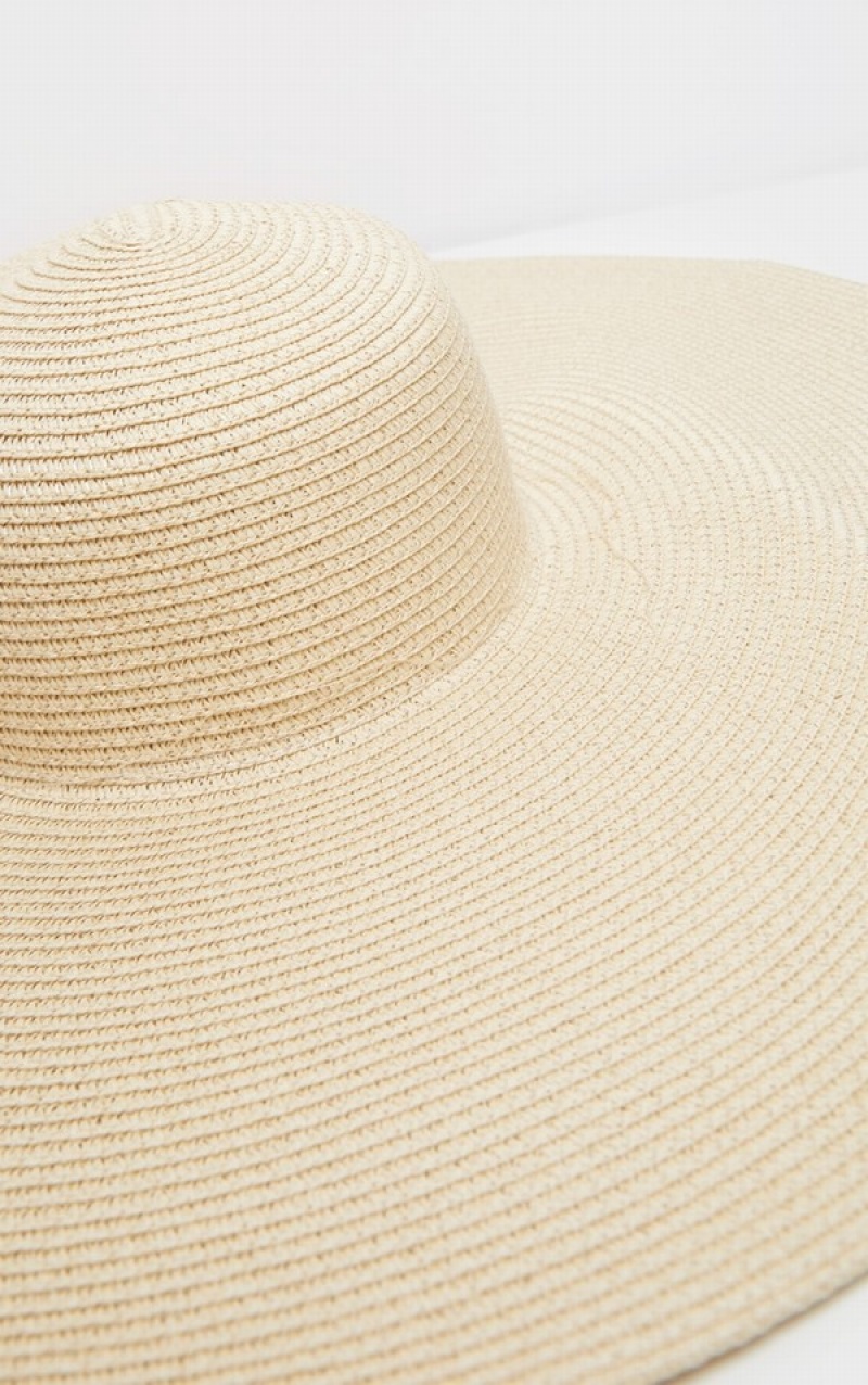 Cream Pretty Little Thing Extra Large Oversized Sun Hats | ZOHXJQL-30