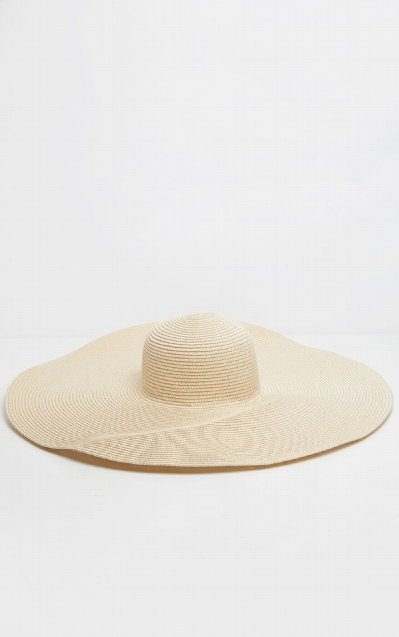 Cream Pretty Little Thing Extra Large Oversized Sun Hats | ZOHXJQL-30