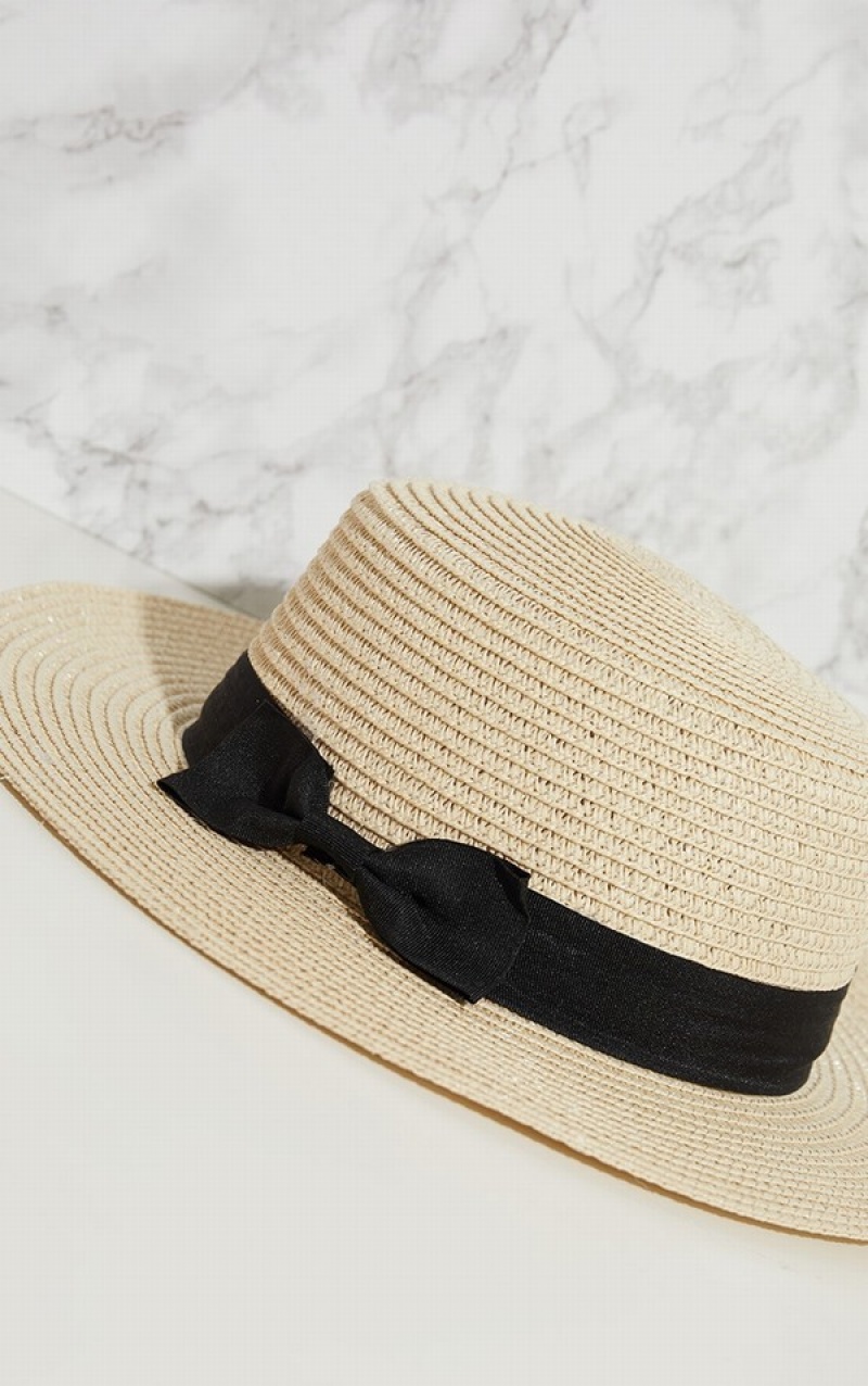 Cream Pretty Little Thing Straw Summer Hats | HYTSBAE-34