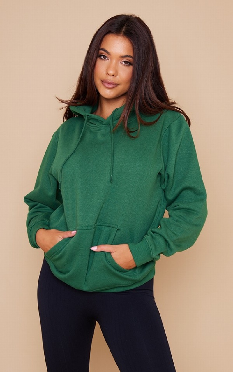 Dark Green Pretty Little Thing Oversized Fit Sweatshirts | PGMSOKH-85