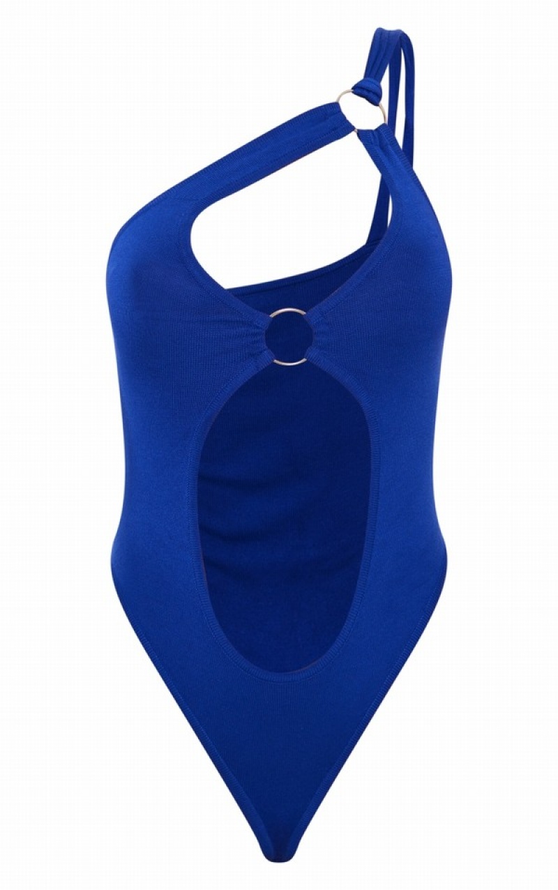 Deep Blue Pretty Little Thing Cobalt Cut Out Knit Bodysuits | QHPFOMX-38