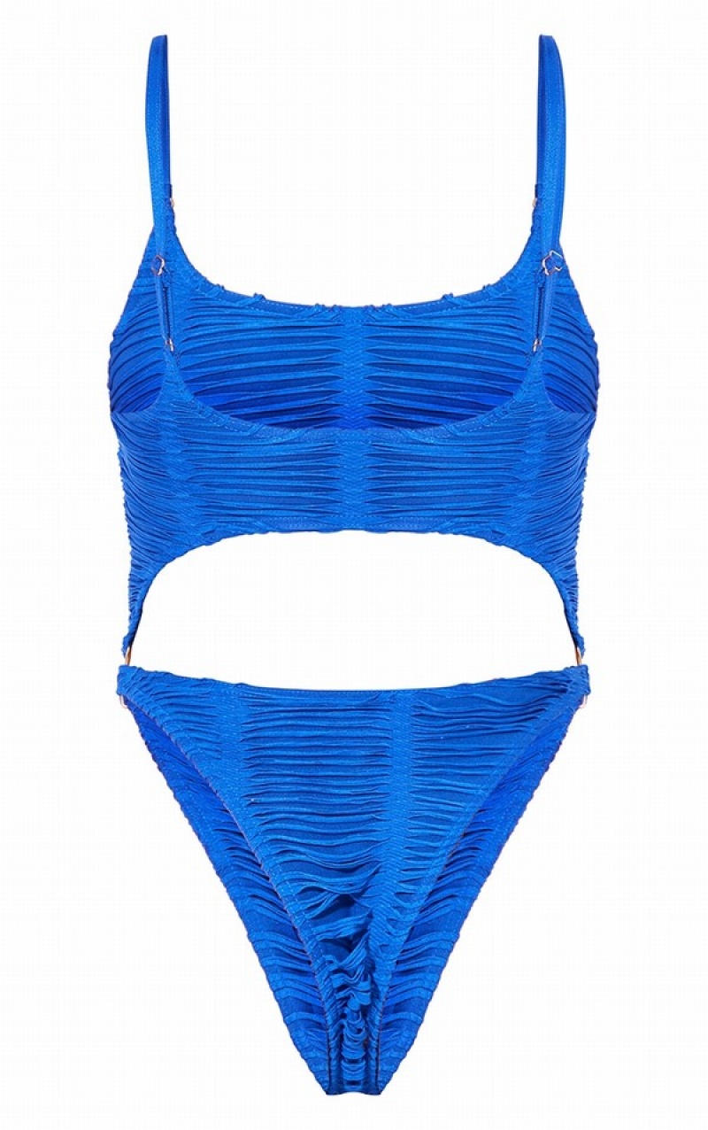 Deep Blue Pretty Little Thing Cobalt Extreme Slashed Cut Out Swimsuits | HIRYCMO-08