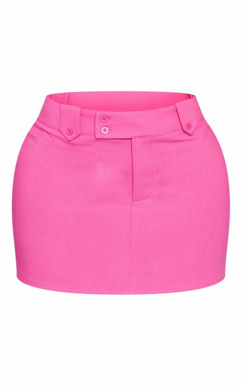 Fuchsia Pretty Little Thing Shape Woven Micro Skirts | ACDNRZY-63