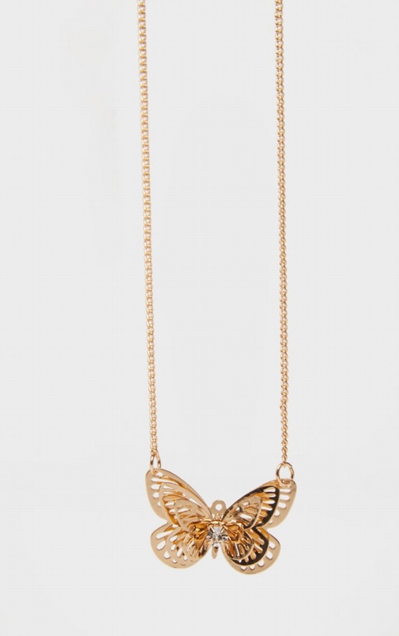 Gold Pretty Little Thing Intricate Butterfly Jewelry | KUAZCTI-87