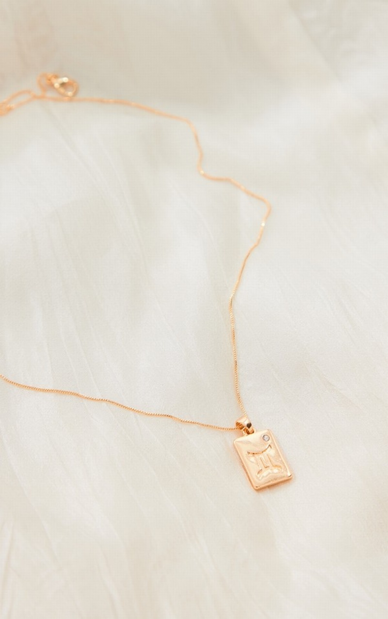 Gold Pretty Little Thing Real Plated Gemini Tag Jewelry | QLTCXVO-43