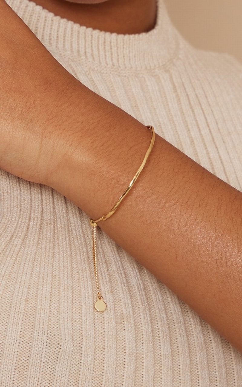 Gold Pretty Little Thing Real Plated Simple Pullycelet Jewelry | TNIFHJM-29