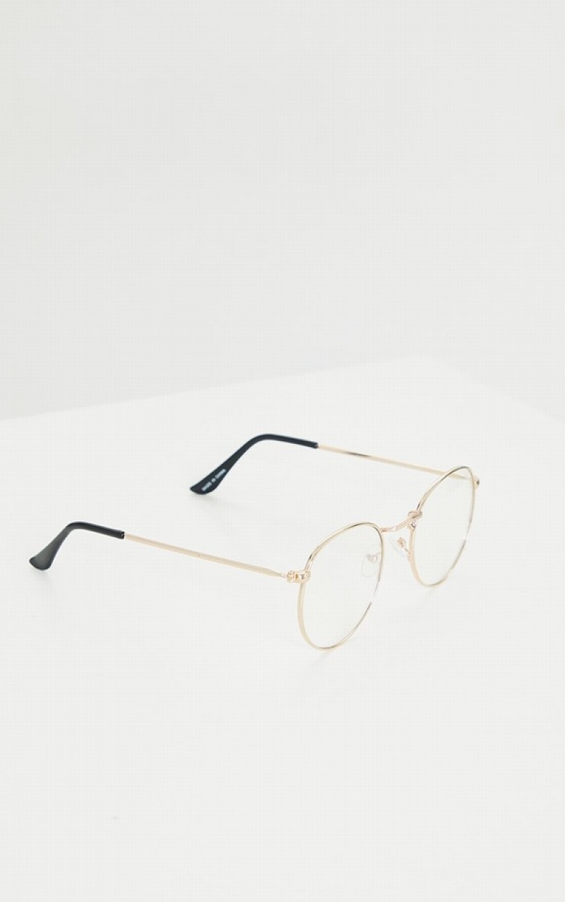 Gold Pretty Little Thing Round Frame Readers Sunglasses | YQRDLKS-08