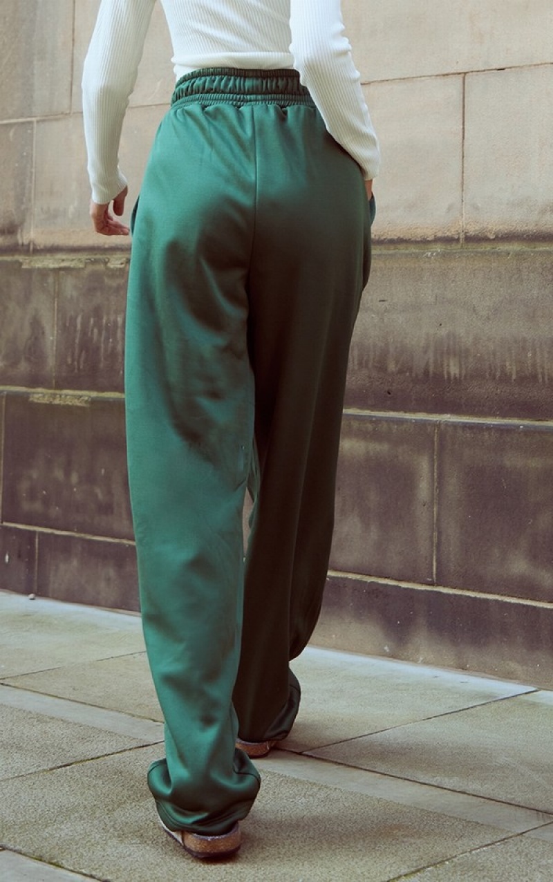 Green Pretty Little Thing Forest Straight Leg Track Sweatpants | UNVOKDX-93