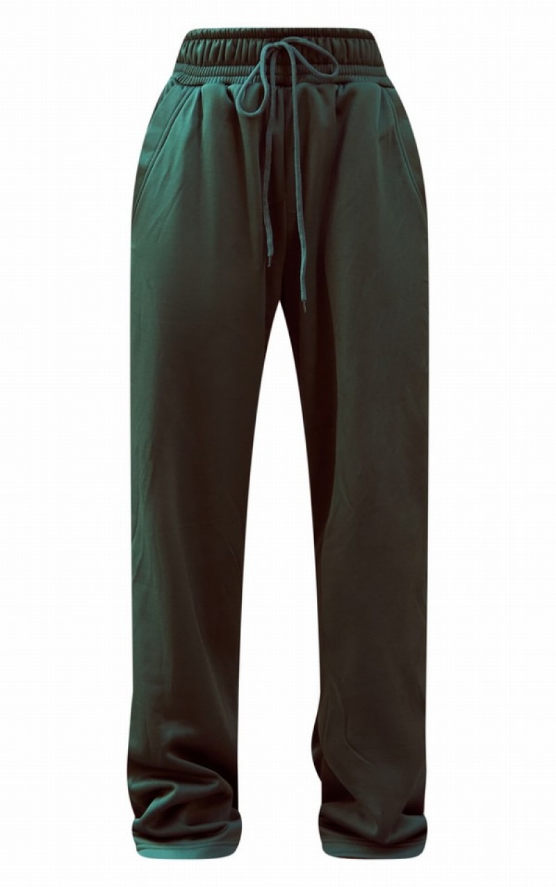 Green Pretty Little Thing Forest Straight Leg Track Sweatpants | UNVOKDX-93