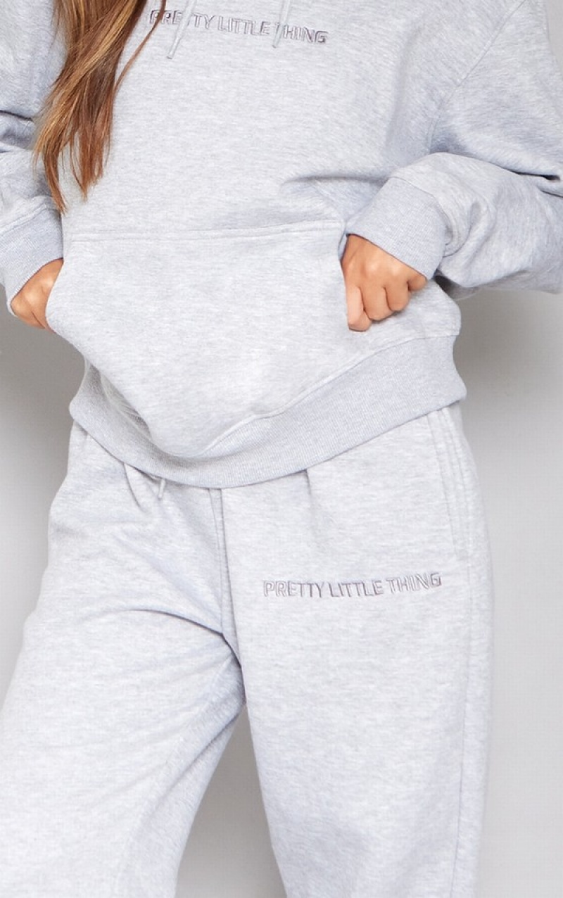 Grey Pretty Little Thing Ash EmbroideGraphic Cuffed Sweatpants | NDZUABT-50