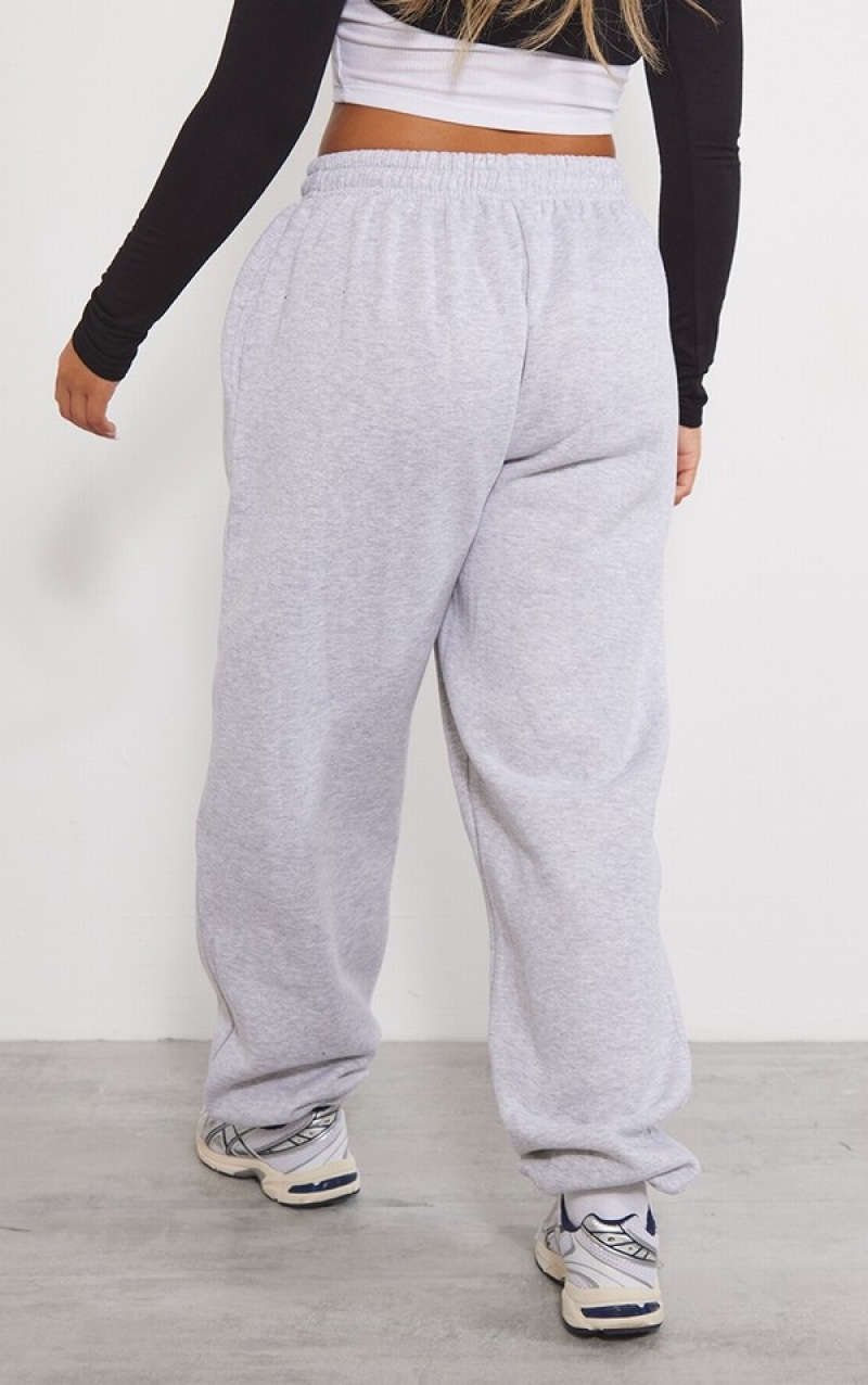 Grey Pretty Little Thing Ash Pintuck Detail Oversized Sweatpants | QSADKFJ-21