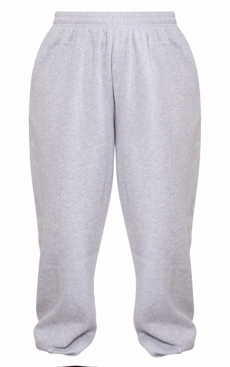 Grey Pretty Little Thing Ash Pintuck Detail Oversized Sweatpants | QSADKFJ-21