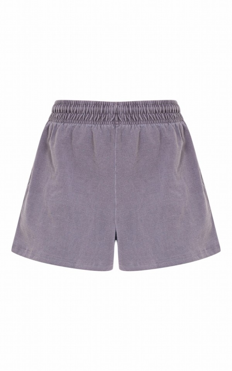 Grey Pretty Little Thing Charcoal Washedhorts Shorts | LGHYVDO-87