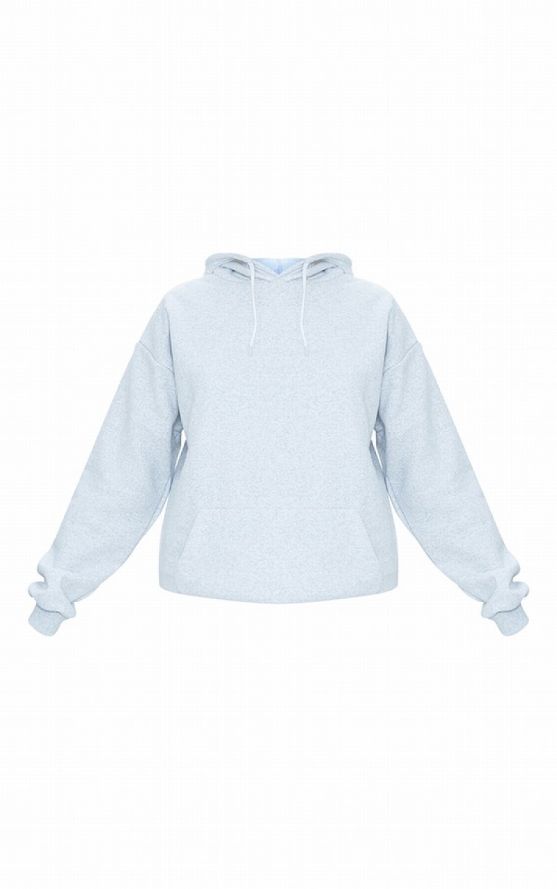 Grey Pretty Little Thing Logo Ash Est 2012 Oversized Fit Hoodie | CUEPROA-34