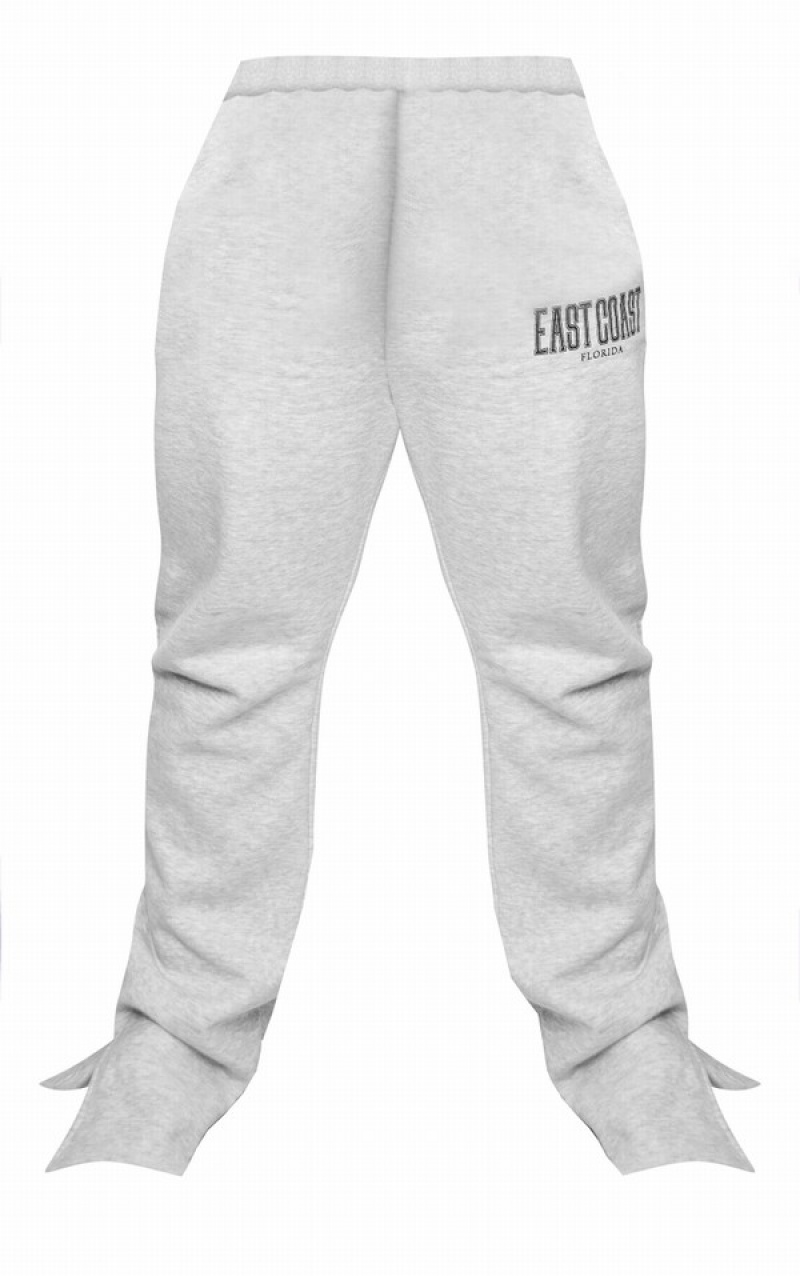 Grey Pretty Little Thing Plus Marl Flared Sweatpants | KXQDPMB-37