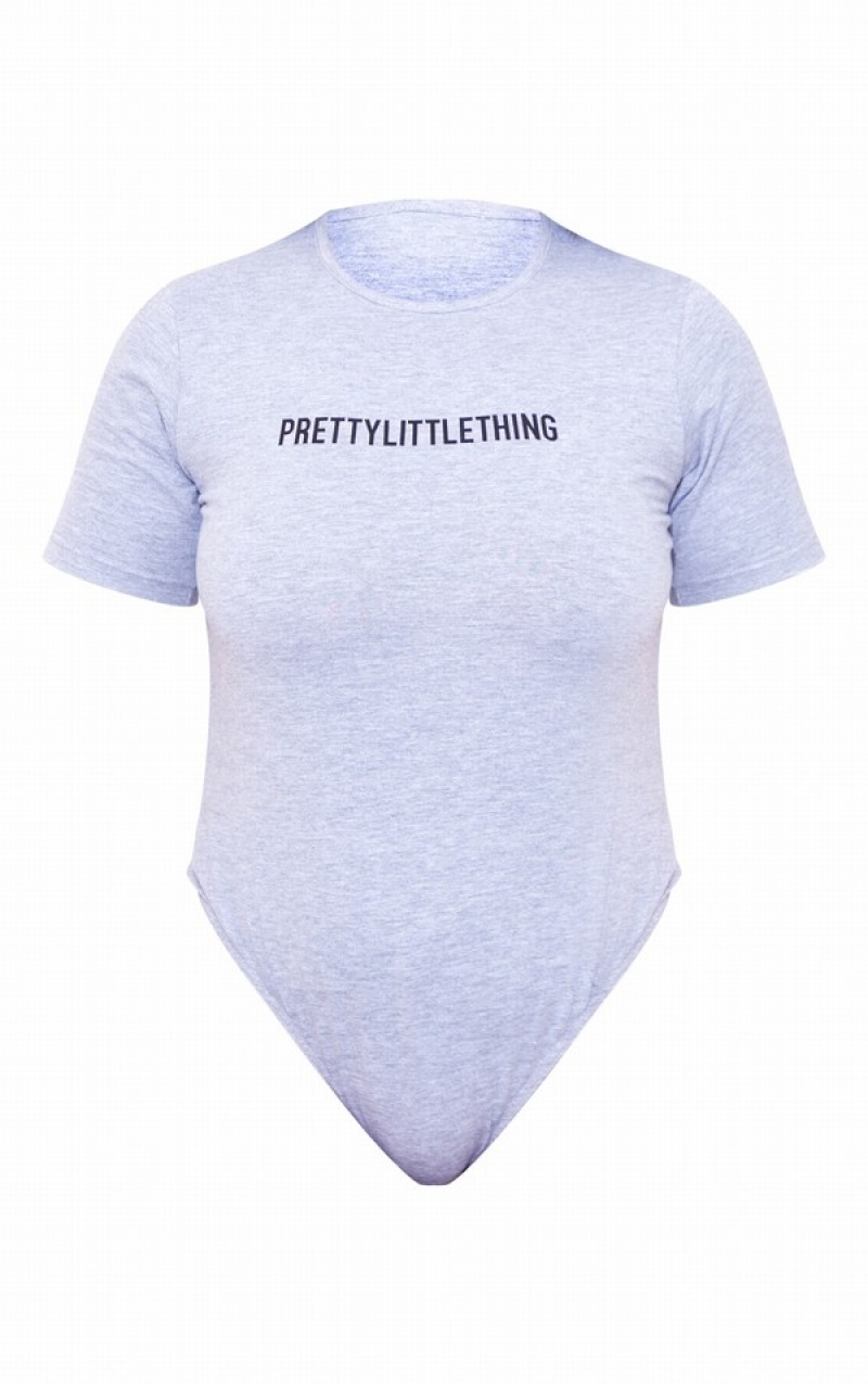 Grey Pretty Little Thing Plus Marl Sleeve Bodysuits | LDQZIKM-26