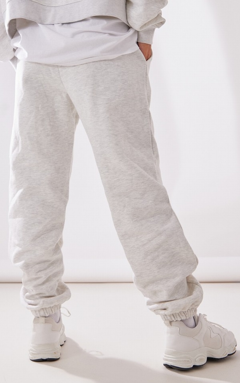 Grey Pretty Little Thing Premium Ash Printed Oversized Sweatpants | DYTKNAL-31