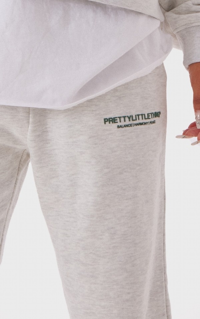 Grey Pretty Little Thing Premium Ash Printed Oversized Sweatpants | DYTKNAL-31