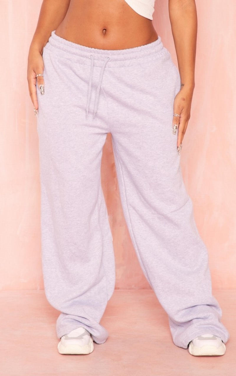 Grey Pretty Little Thing Shape Marl gy Low Rise Sweatpants | CZTOWFK-93