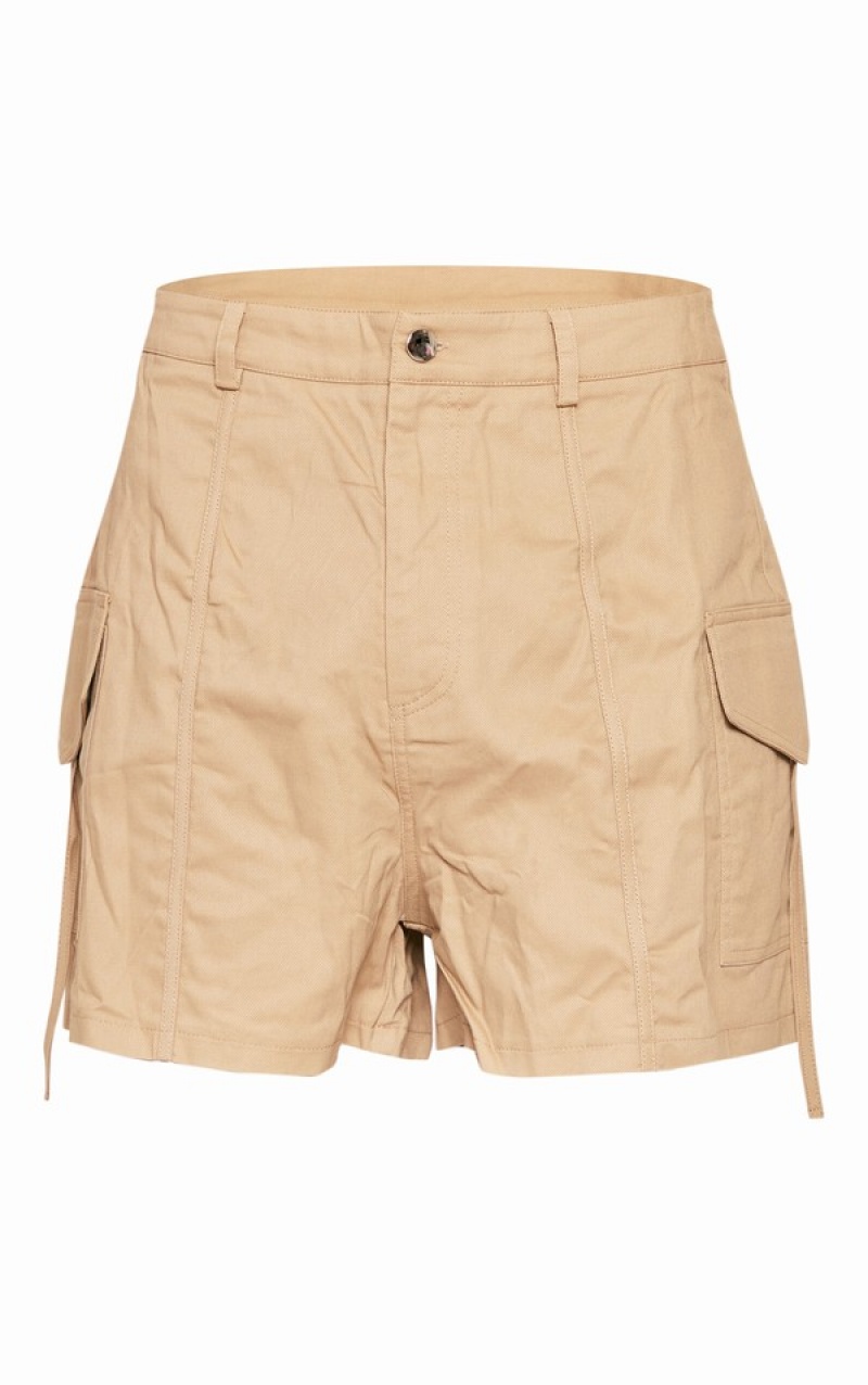 Grey Pretty Little Thing Stone Pocket Detail Cargo Shorts | EXPTWBS-64