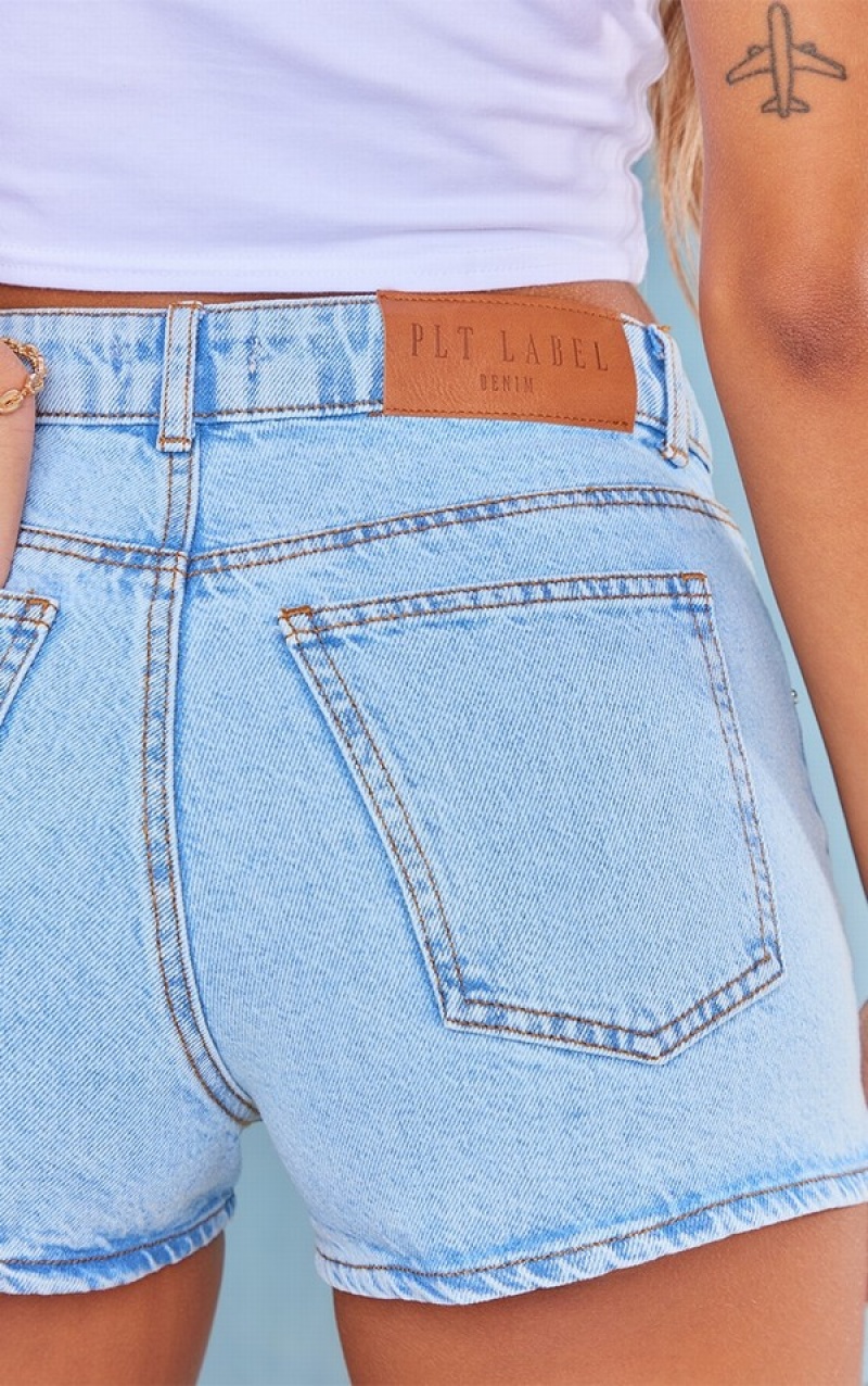 Light Blue / Wash Pretty Little Thing Wash Shorts | CONXITH-15