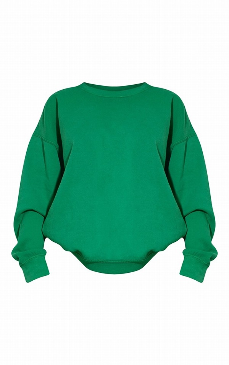 Light Green Pretty Little Thing Bright Washed Worldwide Printed Sweatshirts | ZBKJHPL-04