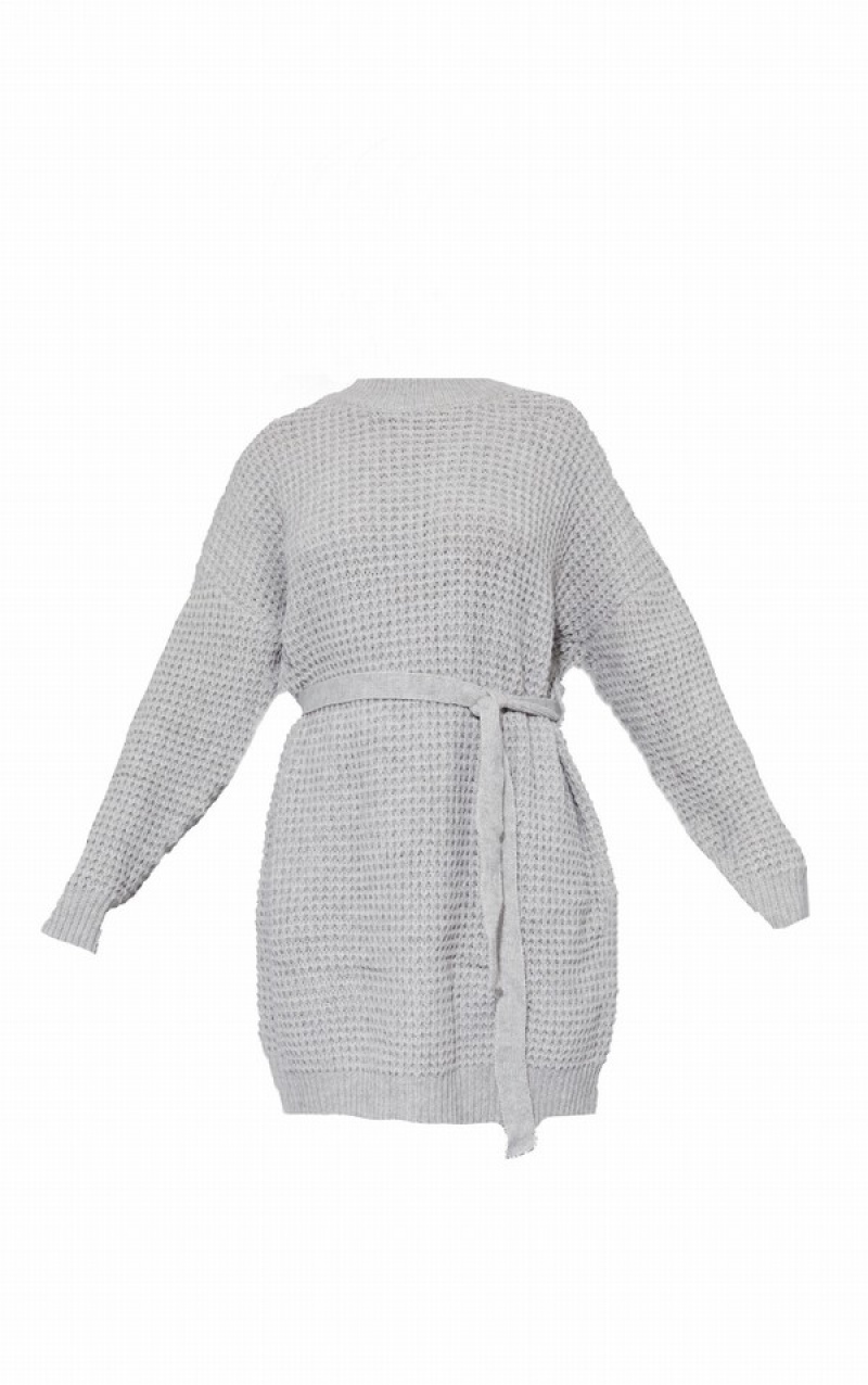 Light Grey Pretty Little Thing Soft ed Knitted Dresses | TXGLESM-08