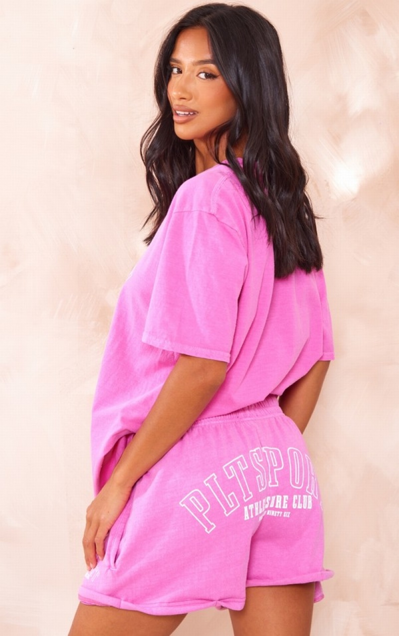 Light Pink Pretty Little Thing Petite Bright Oversized T-shirts | CKFILOV-15