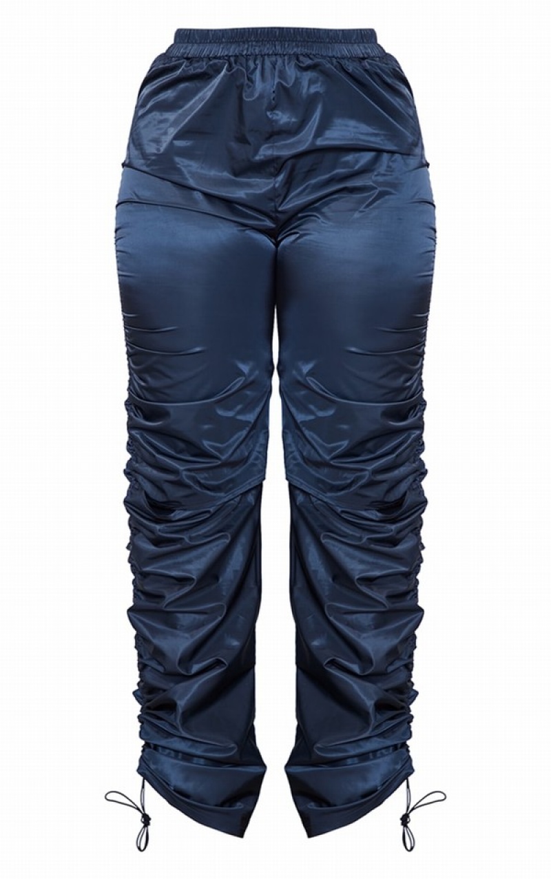 Navy Pretty Little Thing Shape Shell Toggle Ruched Sweatpants | GSHVADM-68