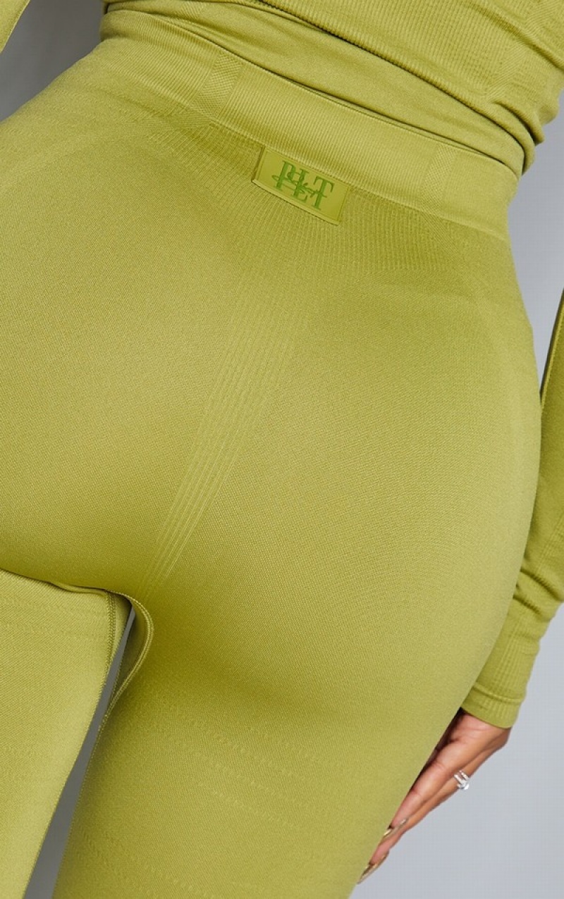 Olive Pretty Little Thing Shape Olivended Gym Leggings | TLYZFAG-54