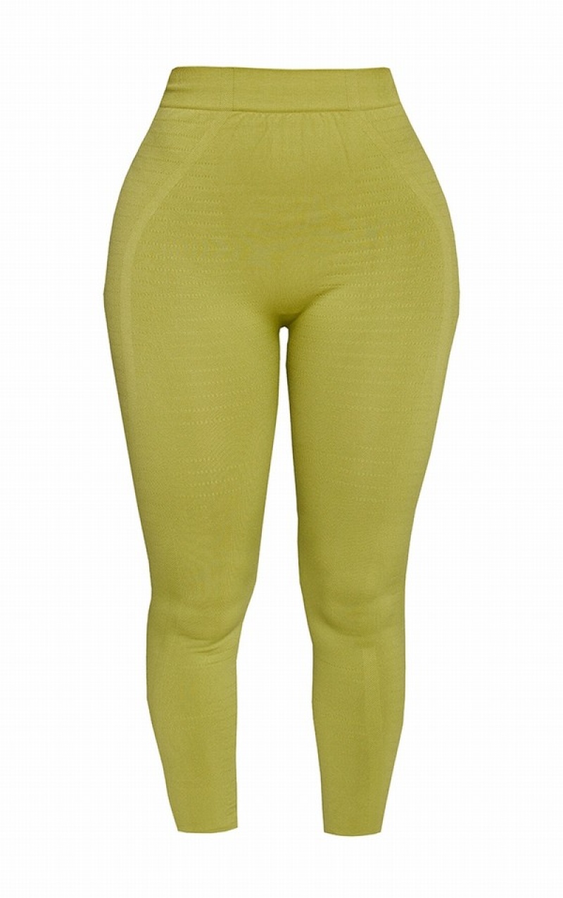 Olive Pretty Little Thing Shape Olivended Gym Leggings | TLYZFAG-54